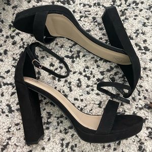 Black Sandal Heels Size 8.5
